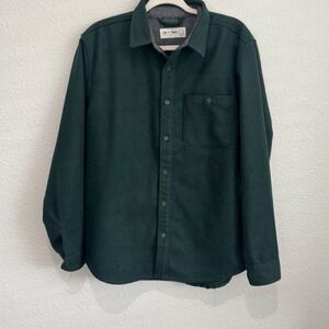 Line of Trade Mens L The Peak Wool CPO Jacket Green Gorpcore‎ Outdoors Casual